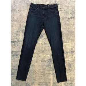 AG Adriano Goldschmied Dark Blue The Farrah Skinny High Rise Jeans 27R